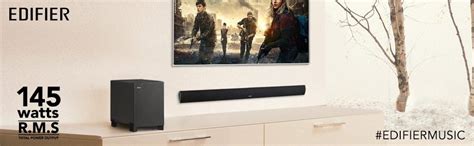 Edifier B7 CineSound Soundbar Speaker with Wireless Subwoofer (Black ...