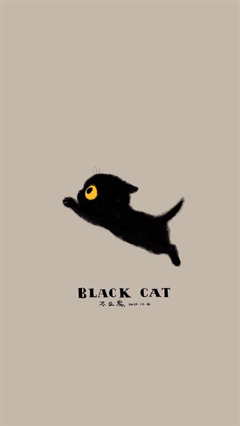 可爱的黑猫 卡通,黑猫可爱 - 伤感说说吧