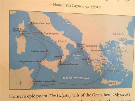 Map of The Odyssey Journey