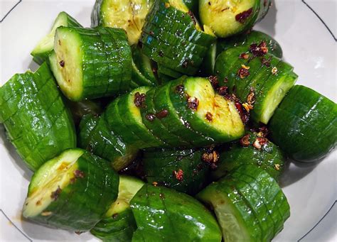 Spicy Sweet Cucumber Salad - Andrew Zimmern