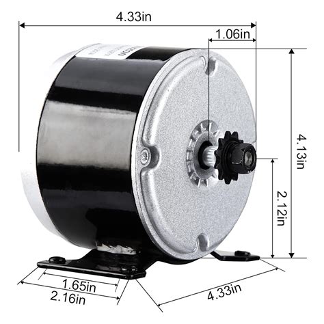 Buy Vevitts 250W Brushed Electric Motor, Small Brushed Permanent Magnet ...