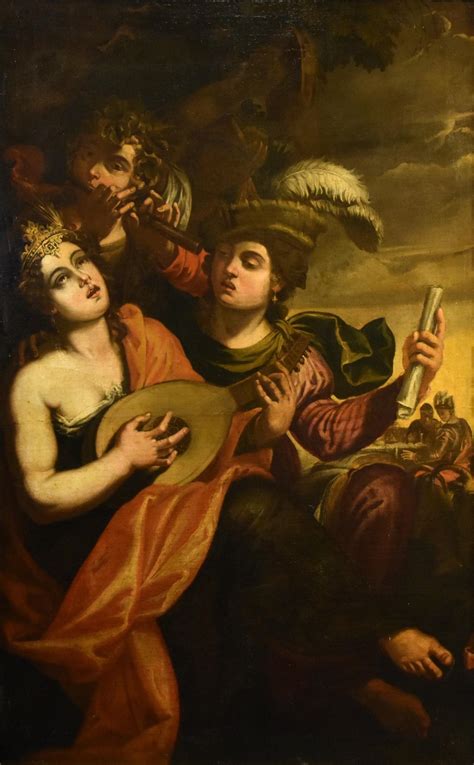 Aeneas Dido Pseudo-caroselli 17Th Century Mythological Oil on canvas ...