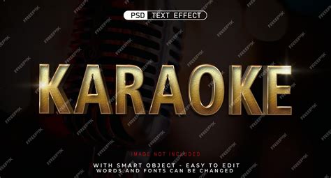 Premium PSD | Karaoke editable text effect font style