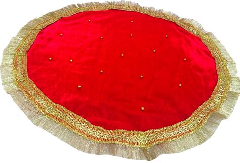 Navti Creations Combo of 2 Round Velvet THAALPOSH/Puja aasan for God ...