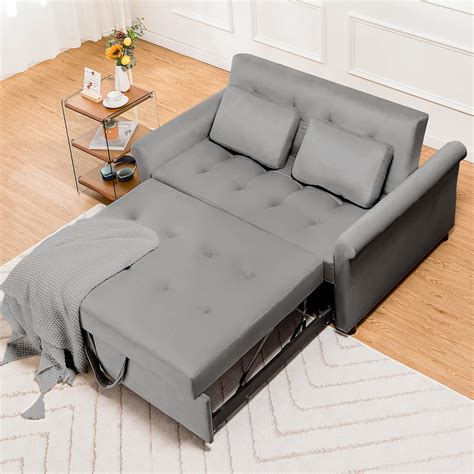 Amazon.com: Eafurn 3 in 1 Convertible Sleeper Sofa Bed Pull Out Couch ...