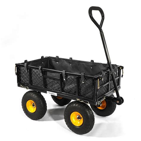 Buy Yardsam Utility Steel Garden Carts and Wagons, Lawn Wagon Cart ...
