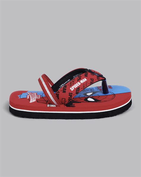 Spiderman Printed Red Flip-Flops For Kids Boys – Kidsville