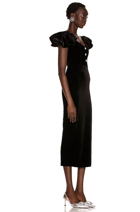 Alessandra Rich Stretch Velvet Dress in Black | FWRD