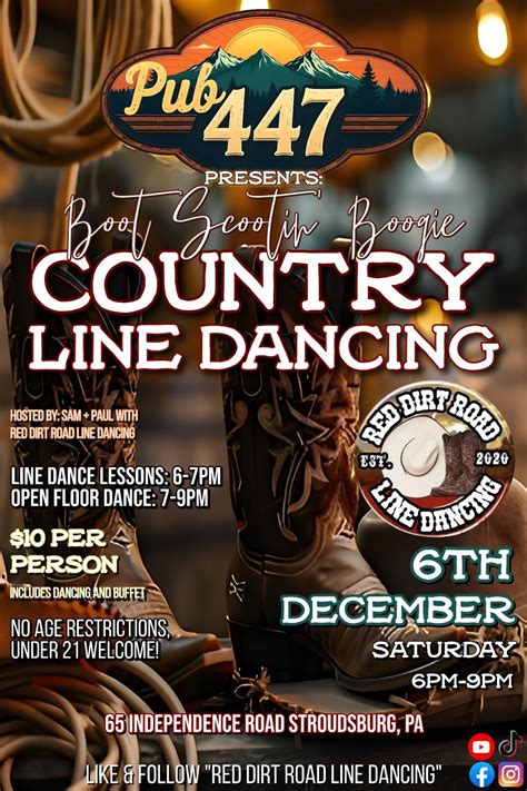 Country Line Dancing @ PUB 447, Pub 447, East Stroudsburg, 6 December ...