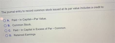 Image result for Common Stock Journal Entry