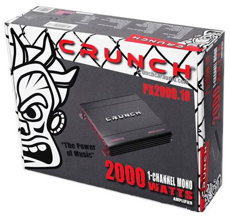 Skar Amplifier Crunch PX2000.1D Class D Monoblock Amplifier – 2000W RMS ...