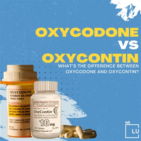 Oxycodone Vs Oxycontin. What Is The Difference?