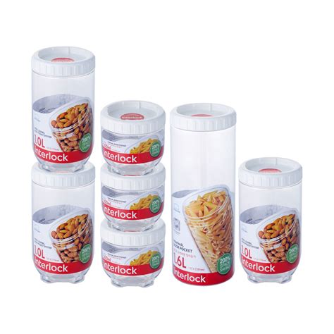 ROUND 500ML X 3 + 1LTR X 3 + 1.6LTR - INTERLOCK SET – LocknLock India
