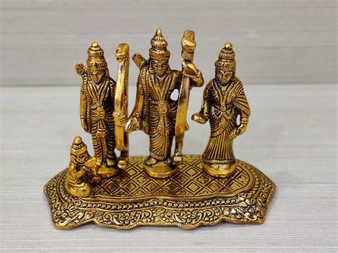 5 Inch Handmade Brass Idol Ram Darbar Statue Lord Rama | Desertcart INDIA