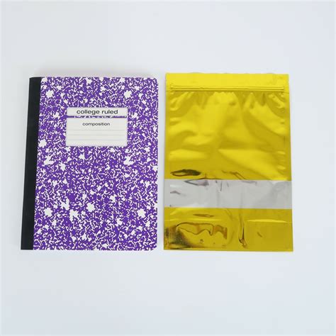 Buy New Glossy Gold Stand Up Mylar Zip Seal Bags with Window Multiple ...