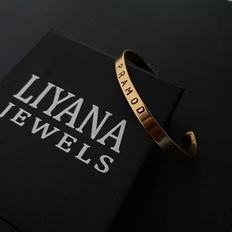 Personalised Engraved Kada Bracelet in 92.5 Sterling Silver – Liyanajewel