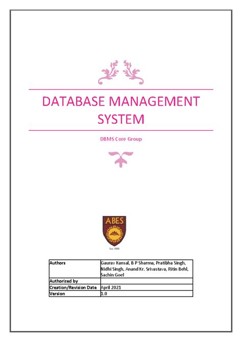 Unit 1 Part 2 - DBMS Lecture Notes (DBMS 101) - Studocu