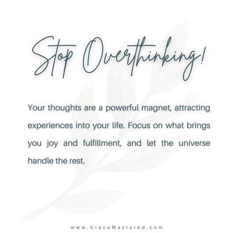 Free Yourself from Overthinking: Quotes to Find Inner Peace - Grace Mastered