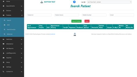 Hospital Management System Software - Application Screenshots