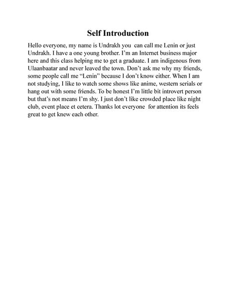 Self Introduction Sample TCS 的图像结果