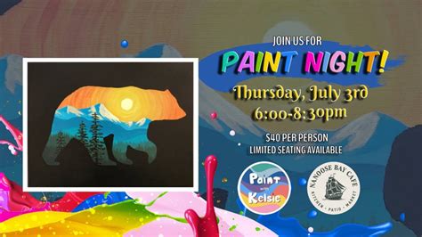 Paint Night At Nanoose Bay Cafe Tickets, Nanoose Bay Cafe, 3 July 2025 ...
