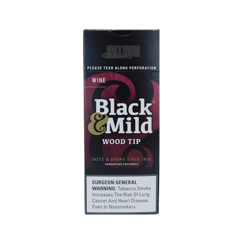 Black & Mild Wood Tip Wine Upright Cigars | Gotham Cigars