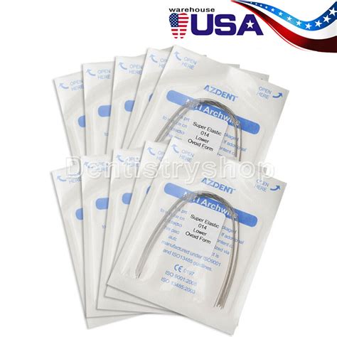 AZDENT Dental Orthodontics Brackets Braces /Supper Elastic Niti Round ...