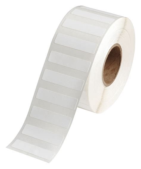 1/2 in x 2 in, Polypropylene, Pre-Cut Label Stock Roll - 493P86|J20-53 ...