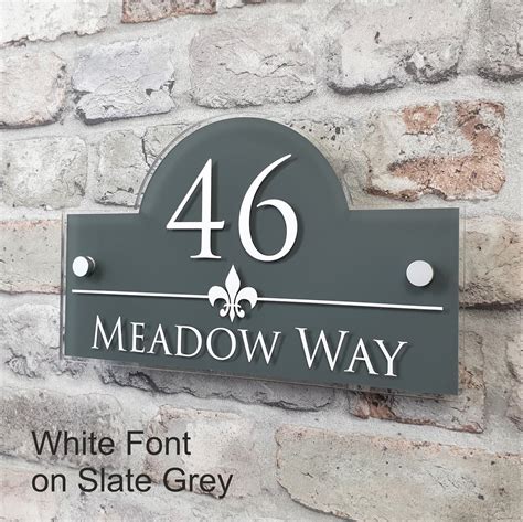 Decorative House Sign or Address Plaque - Doors Number Personalised ...