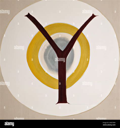 The letters Y and O in a piece of "Klint AF" style typeface art inspired by Hilma AF Klint Stock ...