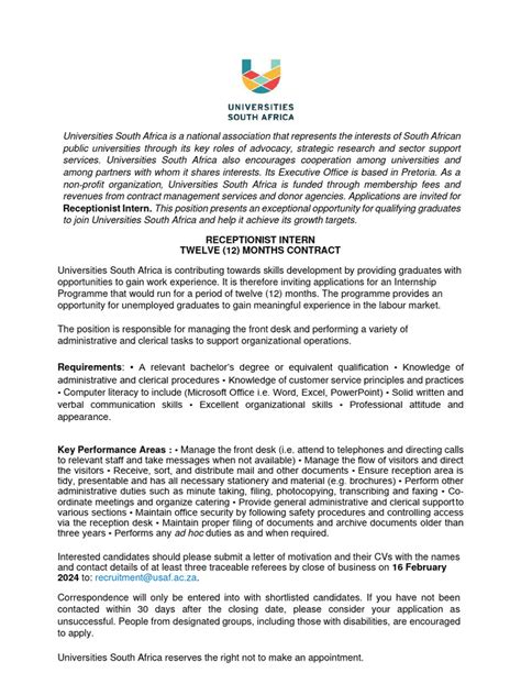 Image result for Job Advert for Receptionist