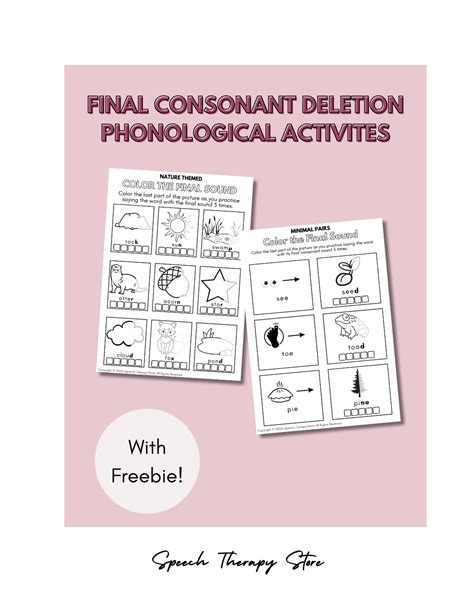 Best Final Consonant Deletion Phonological Activities - Speech Therapy ...