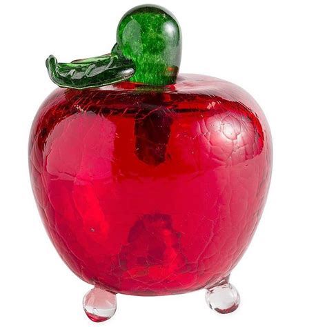 Plow & Hearth - Handmade Crackle Glass Apple Fruit India | Ubuy
