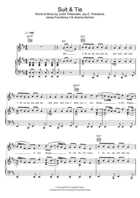 Justin Timberlake Suit And Tie Lyrics