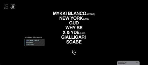 Unearth 0.8: Mykki Blanco, GUD, New York, Why Be, X&Yde, Gialligari ...