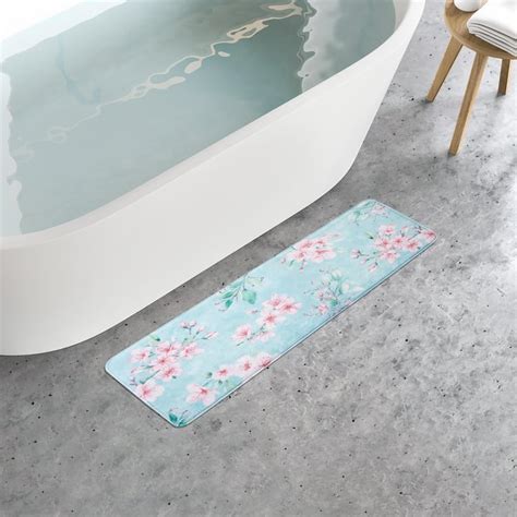 Buy Nova Senorita Memory Foam Floral Printed Bath Runner- 100x45cm from ...