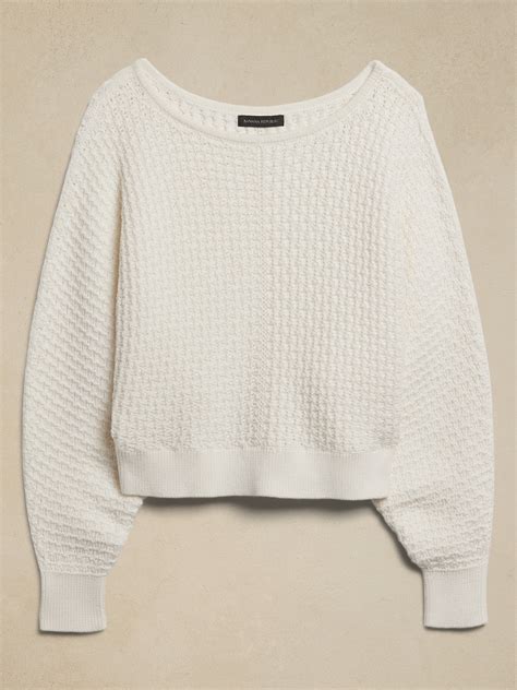 Meredith Cotton Boat-Neck Sweater | Banana Republic