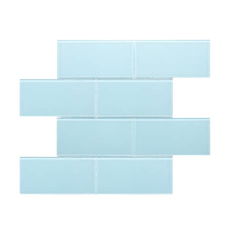Buy WS Tiles - Quality Value Baby Blue 3 in. x 6 in. Glass Subway 12 in ...