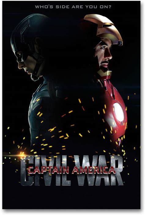 Wall Poster - Civil War - Captain America vs Iron Man - HD Quality ...