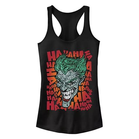 Juniors' Batman Joker "HaHa" Graphic Tank Top