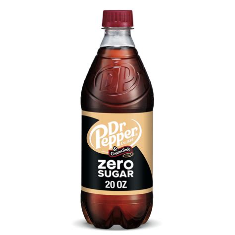Dr Pepper & Cream Zero Sugar Soda Pop, 20 fl oz, Bottle - Walmart.com