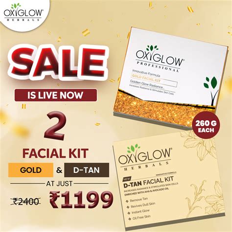 Gold Facial Kit 260 Gm + D-Tan Facial Kit 260 Gm – OxyGlow Cosmetics