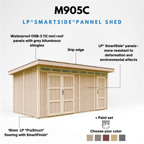 M905C multi-purpose shed made of LP® SmartSide® panels | Timbela.com