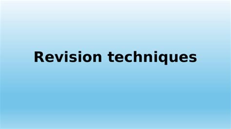 Image result for Revision Methods