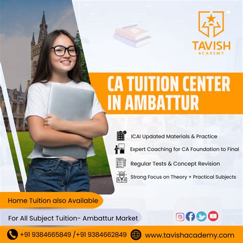 Ace CA Exams with Tavish Academy – Best CA Tuition Center in Ambattur