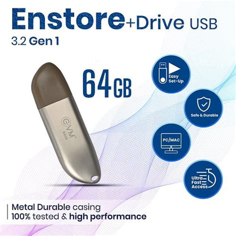 Buy EVM ENSTORE+ 64GB USB 3.2 PEN DRIVE Online | TechBzar