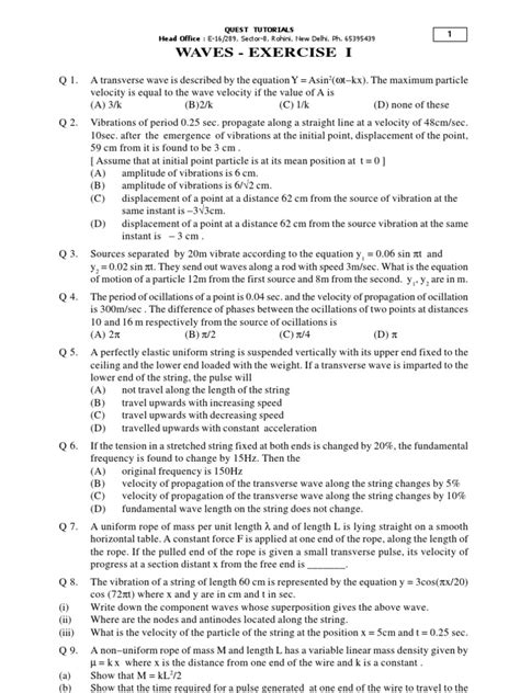 Image result for Wave Lesson Questions