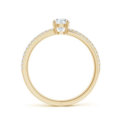 Lab-Grown-Solitaire Round Diamond Criss-Cross Engagement Ring| WOKE ...