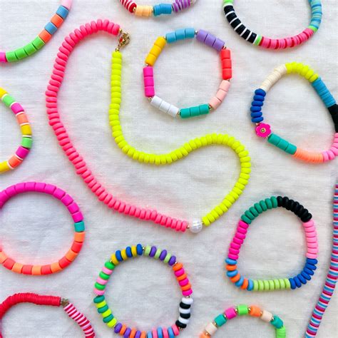 Clay Bead Bracelet Ideas - the neon tea party