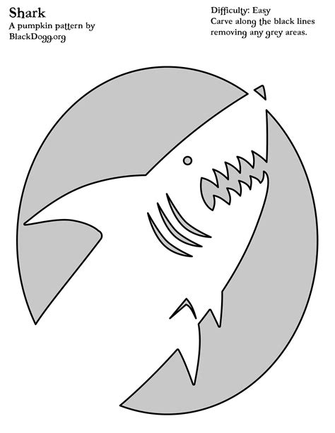 Shark Pumpkin Carving Templates